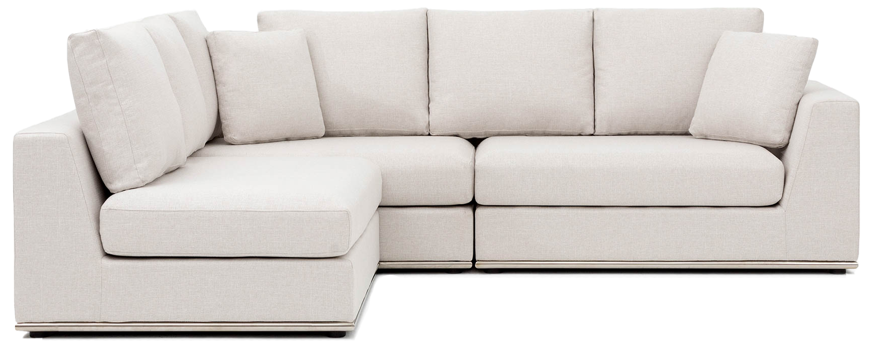 Cream fabric sectional couch